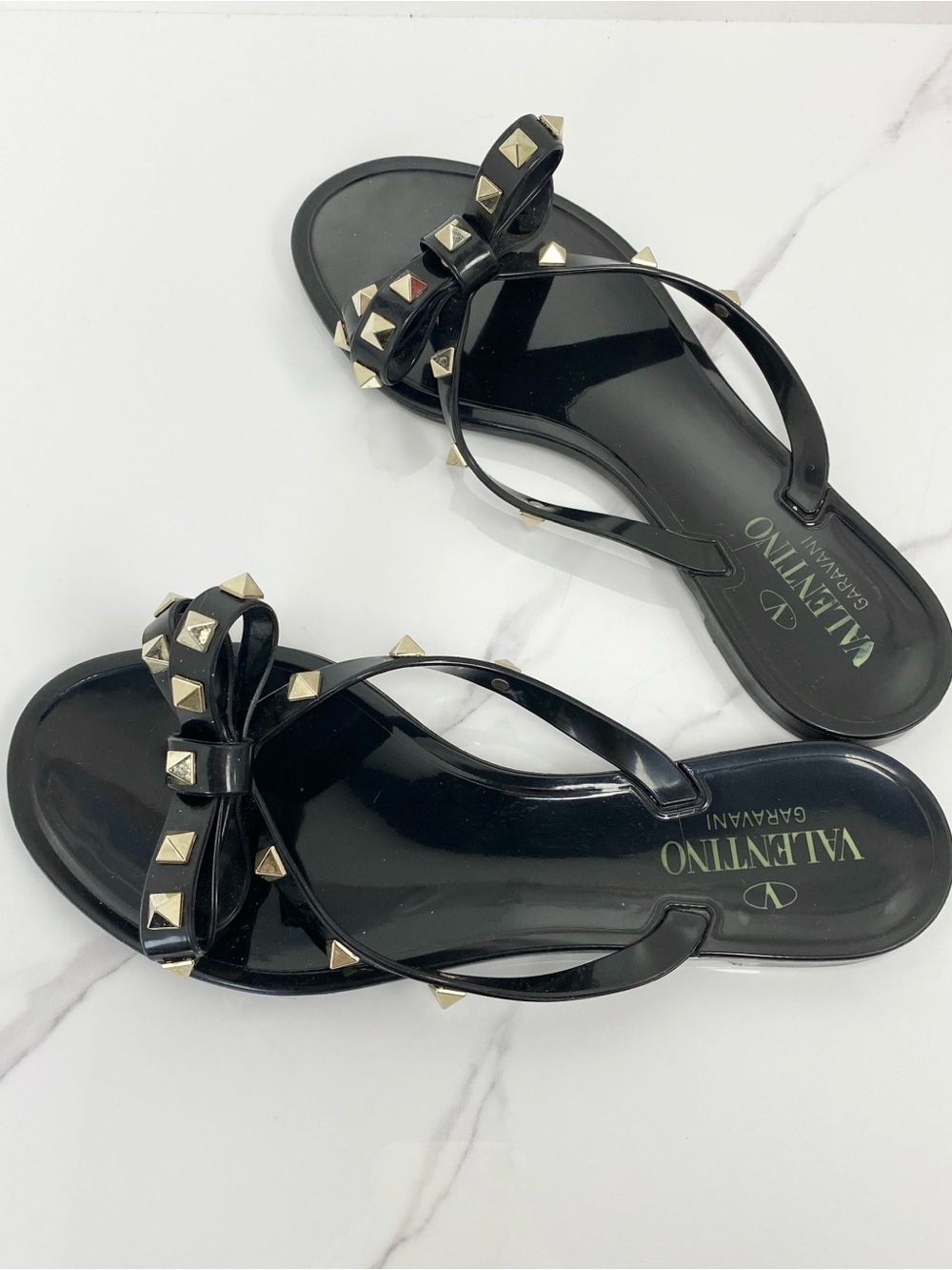 Valentino Rockstud Rubber Slipper